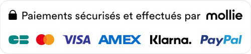 Secure Payments Powered By Mollie Cards, Klarna, Paypal 2X
